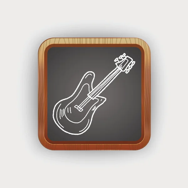 Elektrische gitaar-doodle — Stockvector