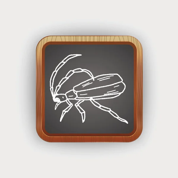 Böcek doodle — Stok Vektör