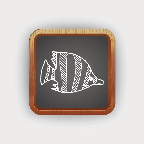 熱帯魚の落書き — ストックベクタ