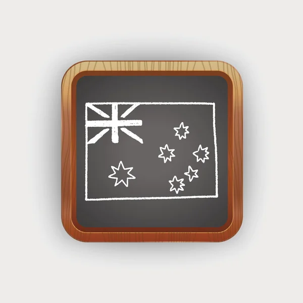Doodle vlajka Austrálie — Stockový vektor