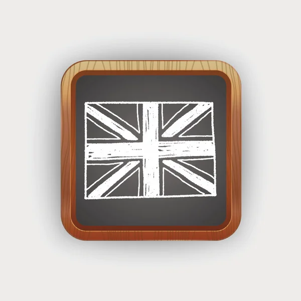 UK flagg doodle — Stock vektor