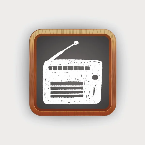 Disegno radio doodle — Vettoriale Stock