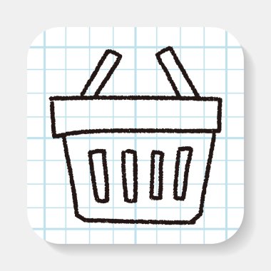 alışveriş sepeti doodle