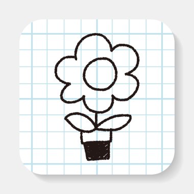 çizim çiçek doodle
