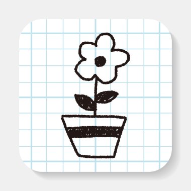 çizim çiçek doodle