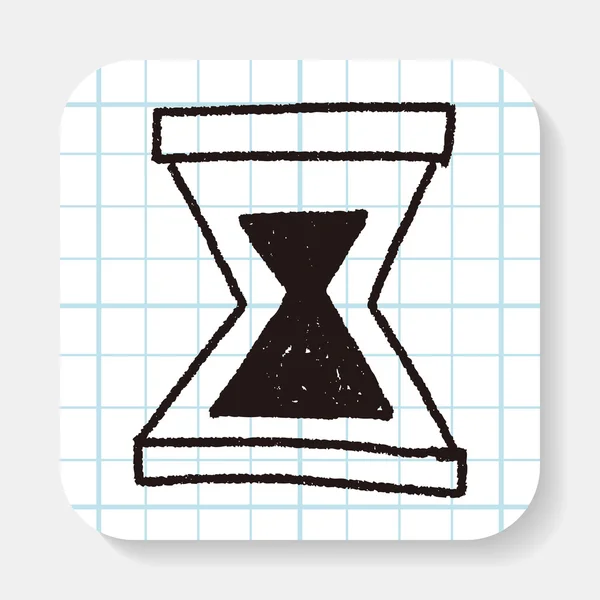 Reloj de arena Doodle — Archivo Imágenes Vectoriales