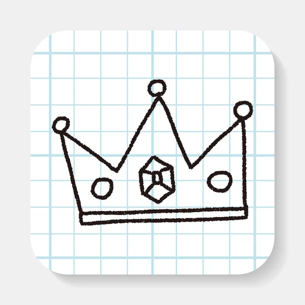 Doodle král koruna — Stockový vektor