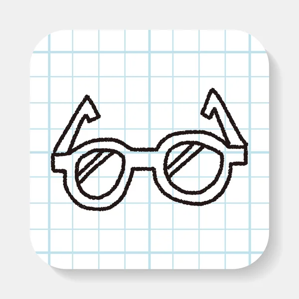 Doodle bril — Stockvector