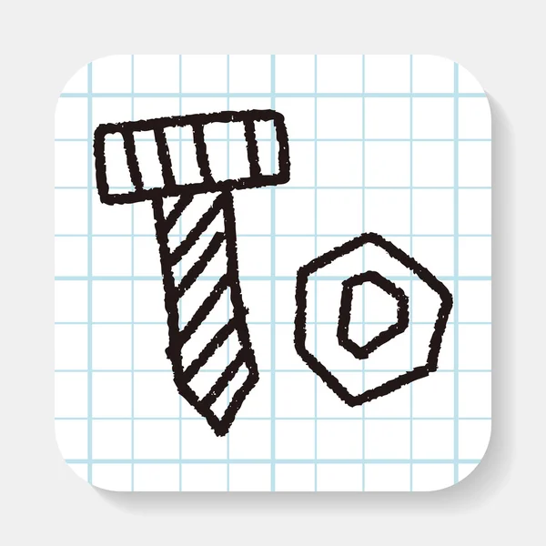 Pushpin doodle ritning — Stock vektor