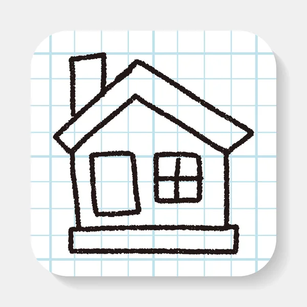 House doodle drawing — Stock Vector