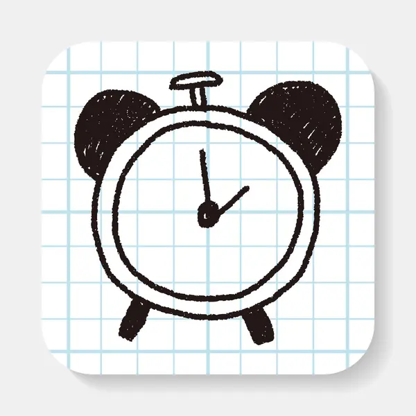 Ρολόι doodle σχέδιο — Διανυσματικό Αρχείο