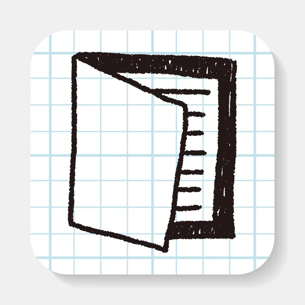 Cuaderno garabato dibujo — Vector de stock