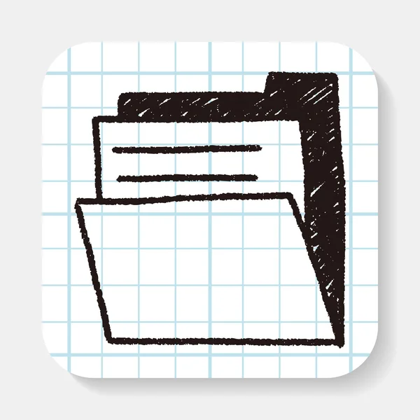 Notizbuch-Dateien Doodle Zeichnung — Stockvektor