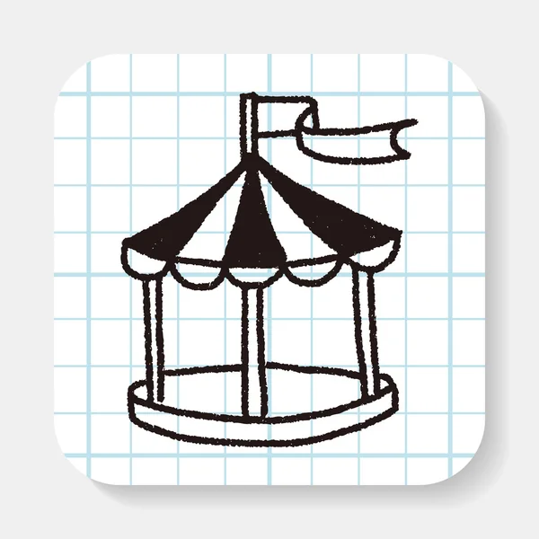 Doodle tent — Stockvector