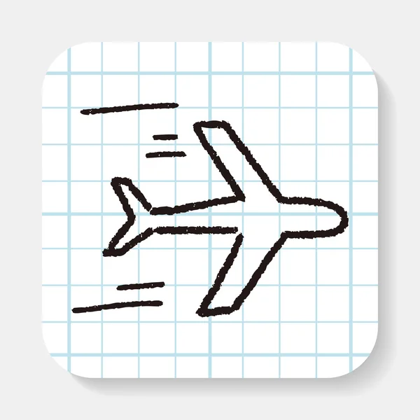 Doodle aircraft — Stock Vector
