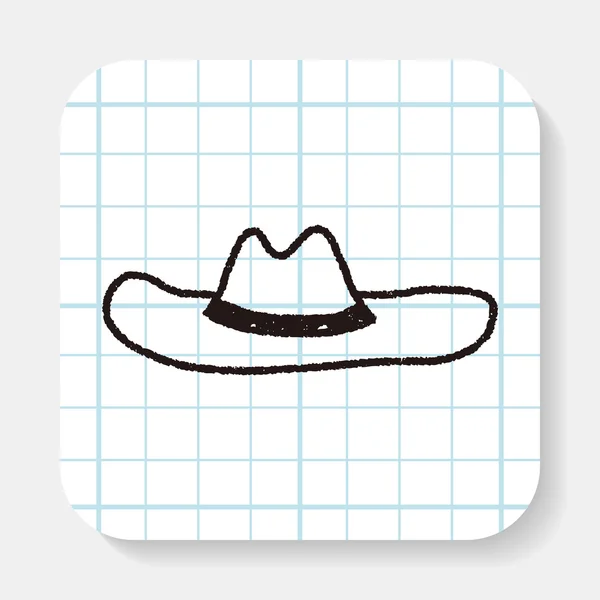 Sombrero de Doodle — Archivo Imágenes Vectoriales