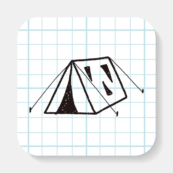 Tenda Doodle — Vettoriale Stock