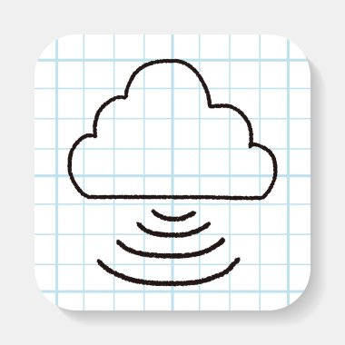 Internet bulut doodle çizim