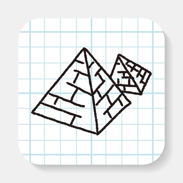 Pyramide doodle — Image vectorielle