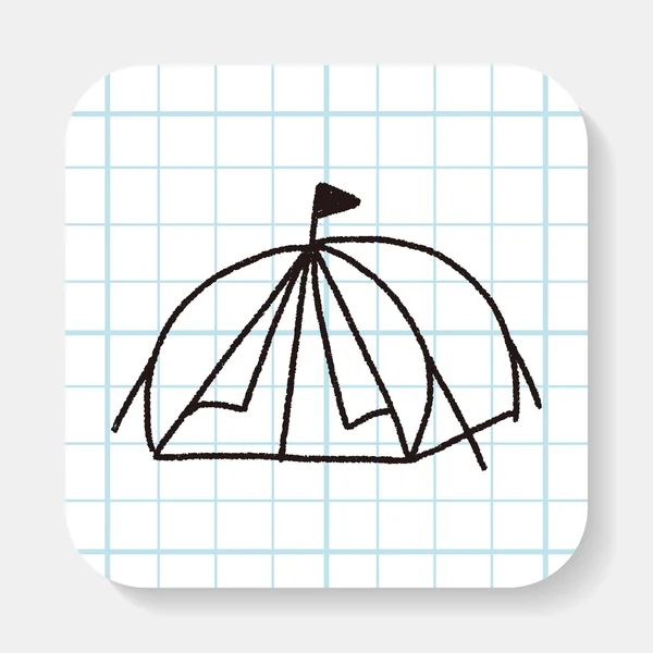Дудл-палатка — стоковый вектор
