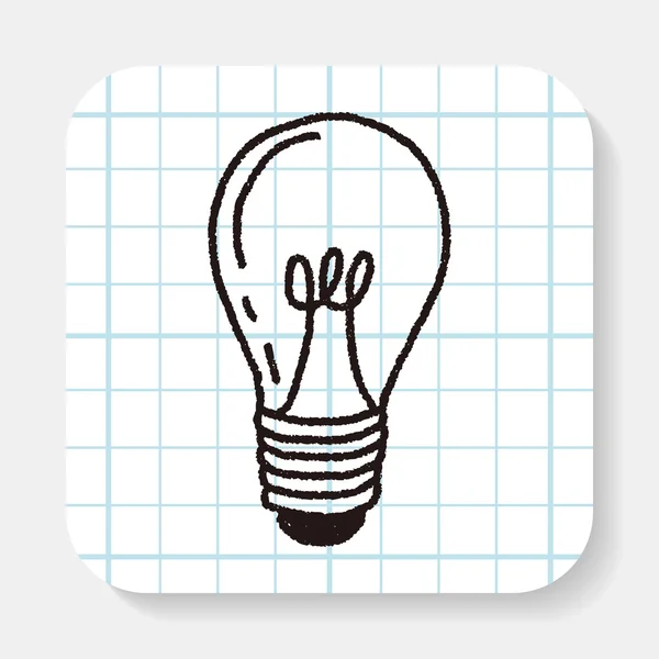 Doodle žárovka — Stockový vektor