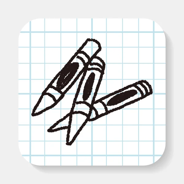 Crayón de garabato — Vector de stock