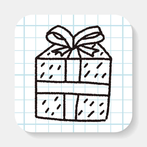 Doodle regalo — Vettoriale Stock