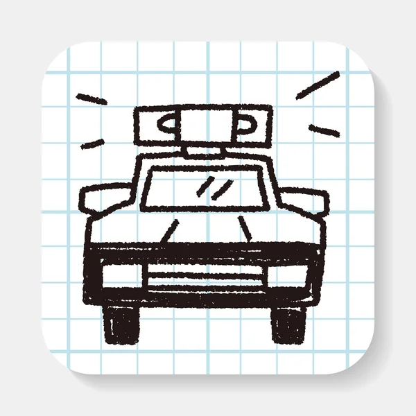 Doodle voiture de police — Image vectorielle