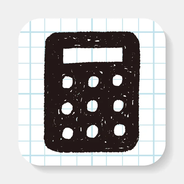 Doodle calculator — Stock Vector