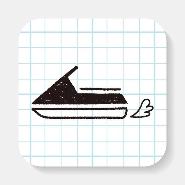 涂鸦水滑板车 — 图库矢量图片