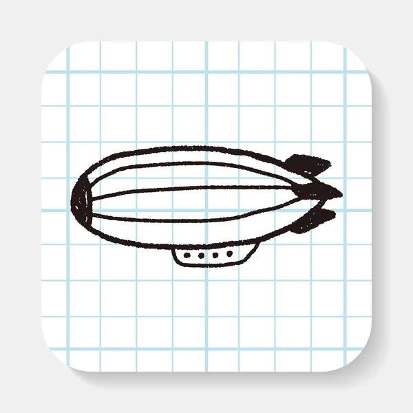 Zeppelin di Doodle — Vettoriale Stock