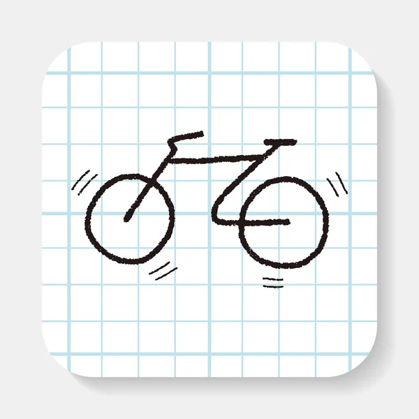 Doodle-Fahrrad — Stockvektor