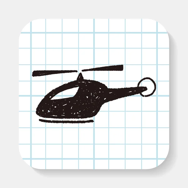 Doodle helicopter — Stock Vector