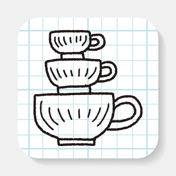 Doodle Cup — Stockový vektor
