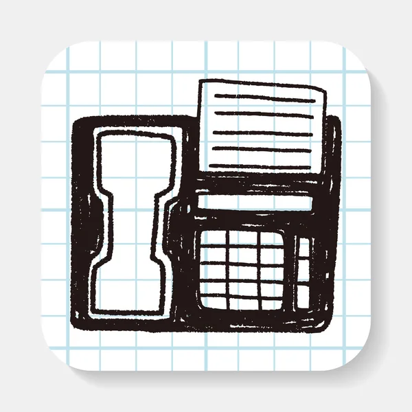 Doodle Fax — Vector de stock