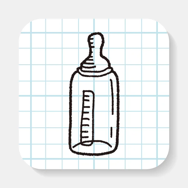 Bouteille d'alimentation Doodle — Image vectorielle