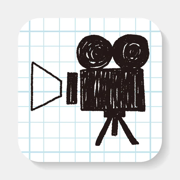 Doodle gravador de vídeo — Vetor de Stock