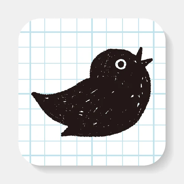 Doodle twitter vector — Διανυσματικό Αρχείο