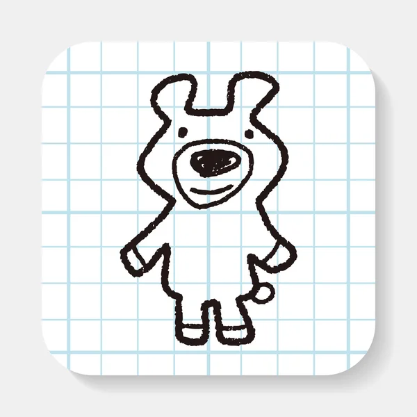 Doodle Bear Doll — Stockvector
