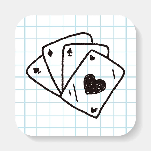 Póquer de Doodle —  Vetores de Stock
