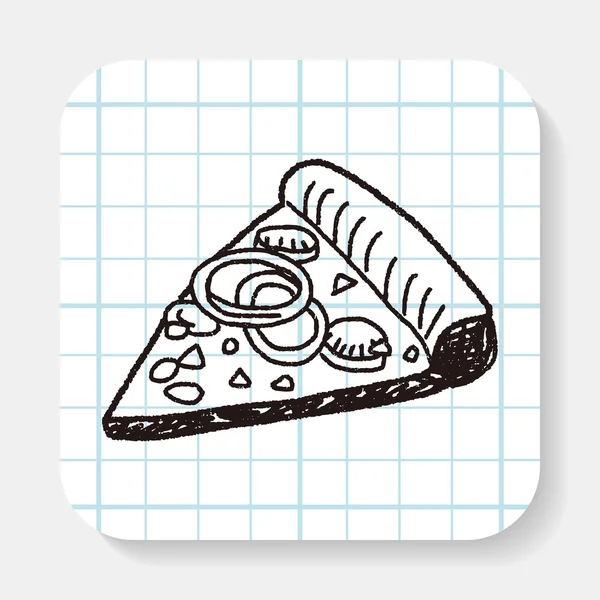 Doodle pizza — Stock vektor