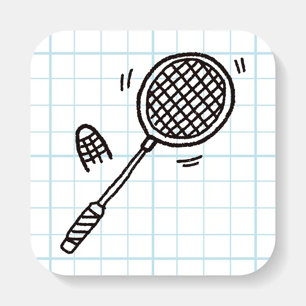 Doodle badminton — Stockový vektor