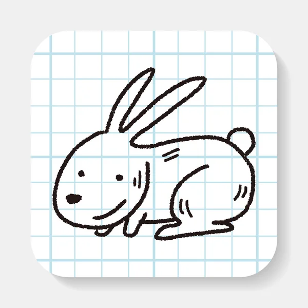 Doodle králík — Stockový vektor