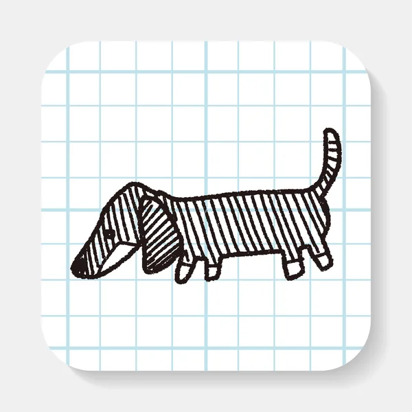 Doodle perro — Vector de stock