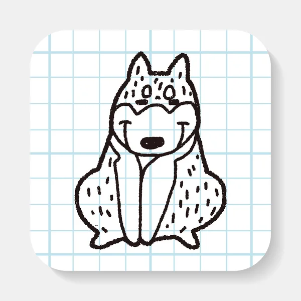 Doodle hond — Stockvector