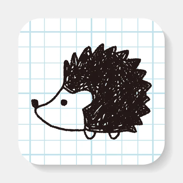 Doodle egel — Stockvector