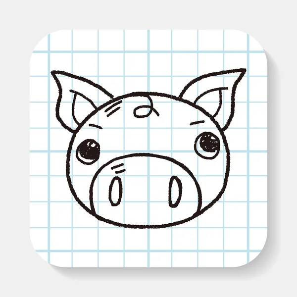 Doodle Pig — Stock vektor