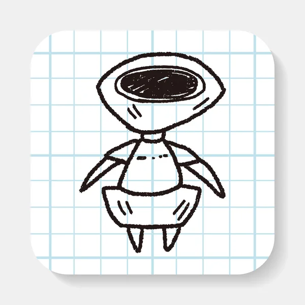 Robot de Doodle — Vector de stock