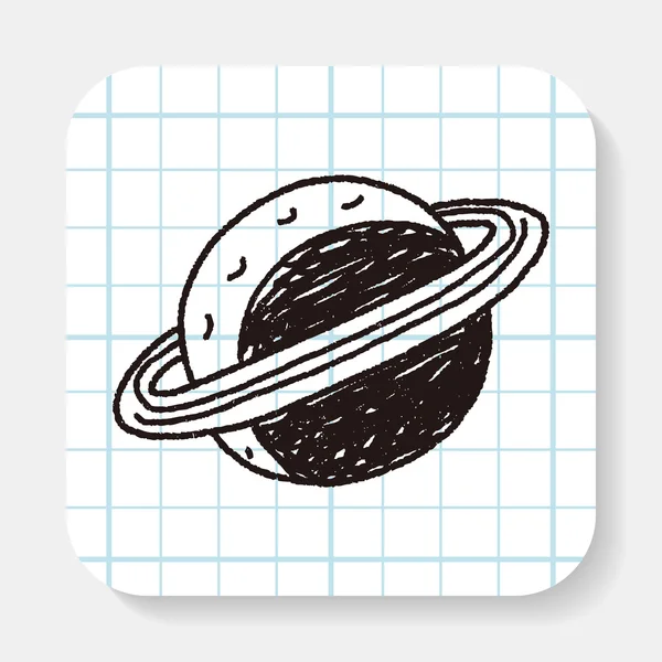 Planeta Doodle — Vetor de Stock