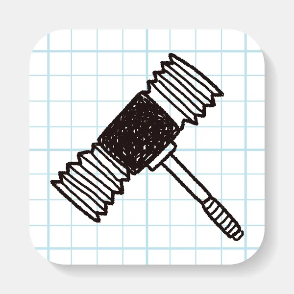 Doodle Toy Hammer — Stockový vektor